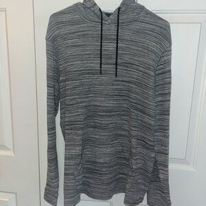 Urban Pipeline Charcoal Striped Lightweight Hoodie